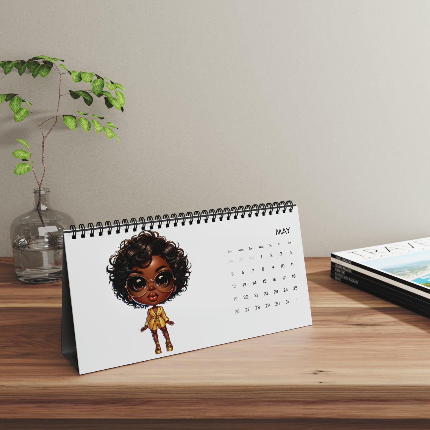 2024 Chibi Fashionista Desktop Calendar