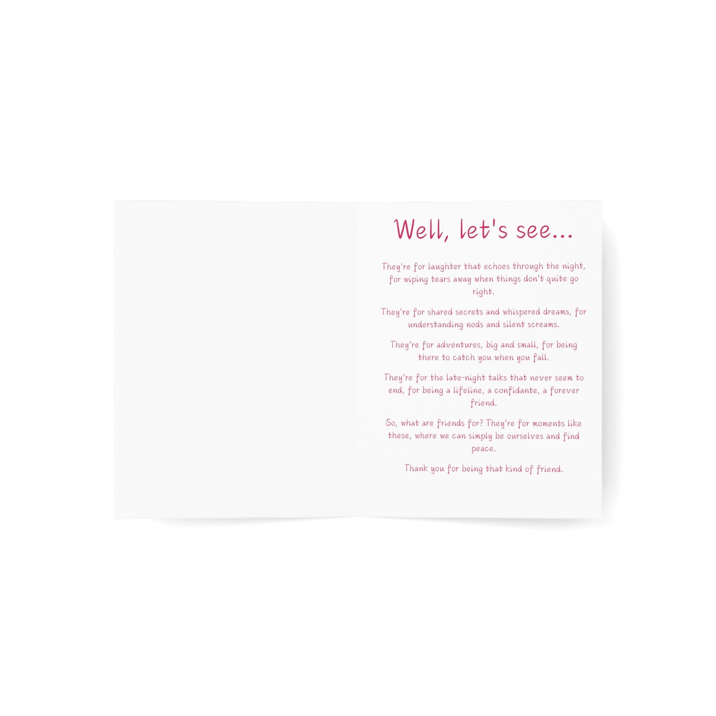 What Are Friends For?