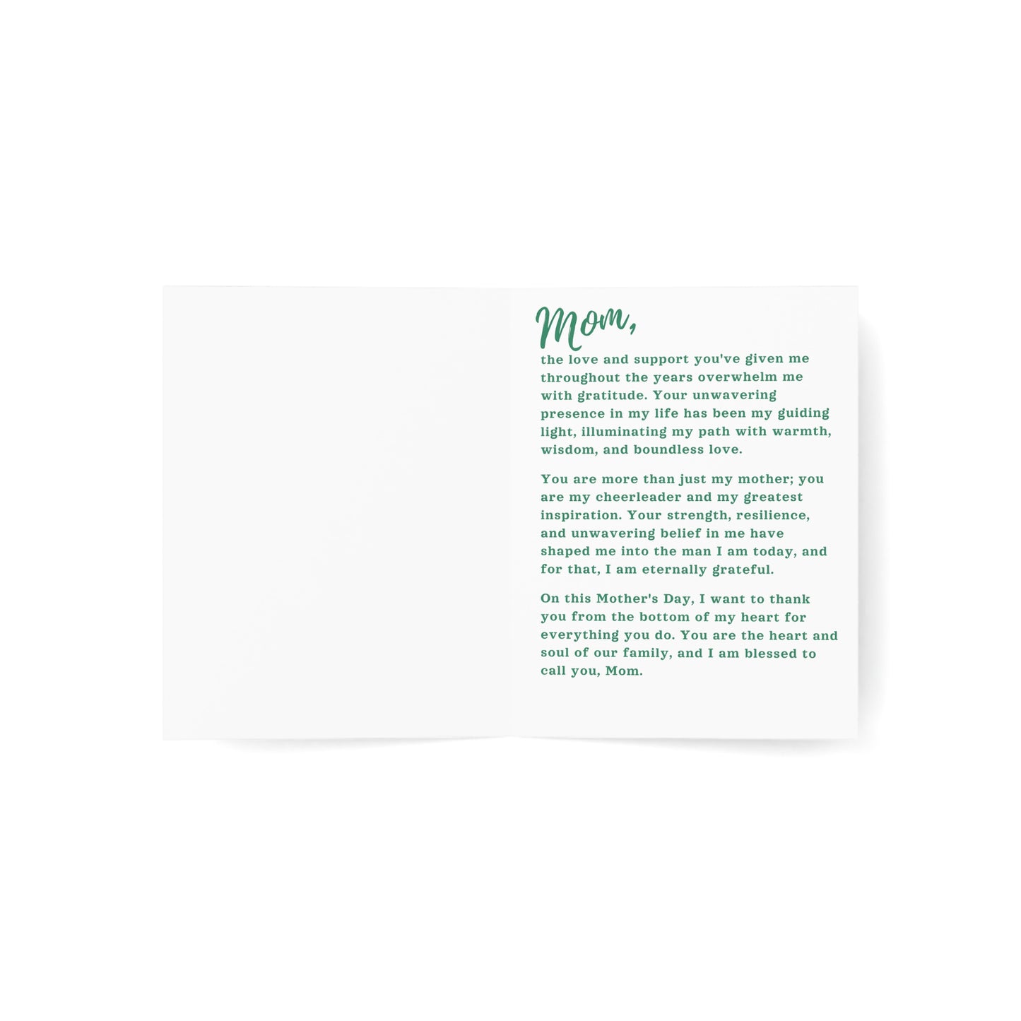 A Son's Adoration for Mom