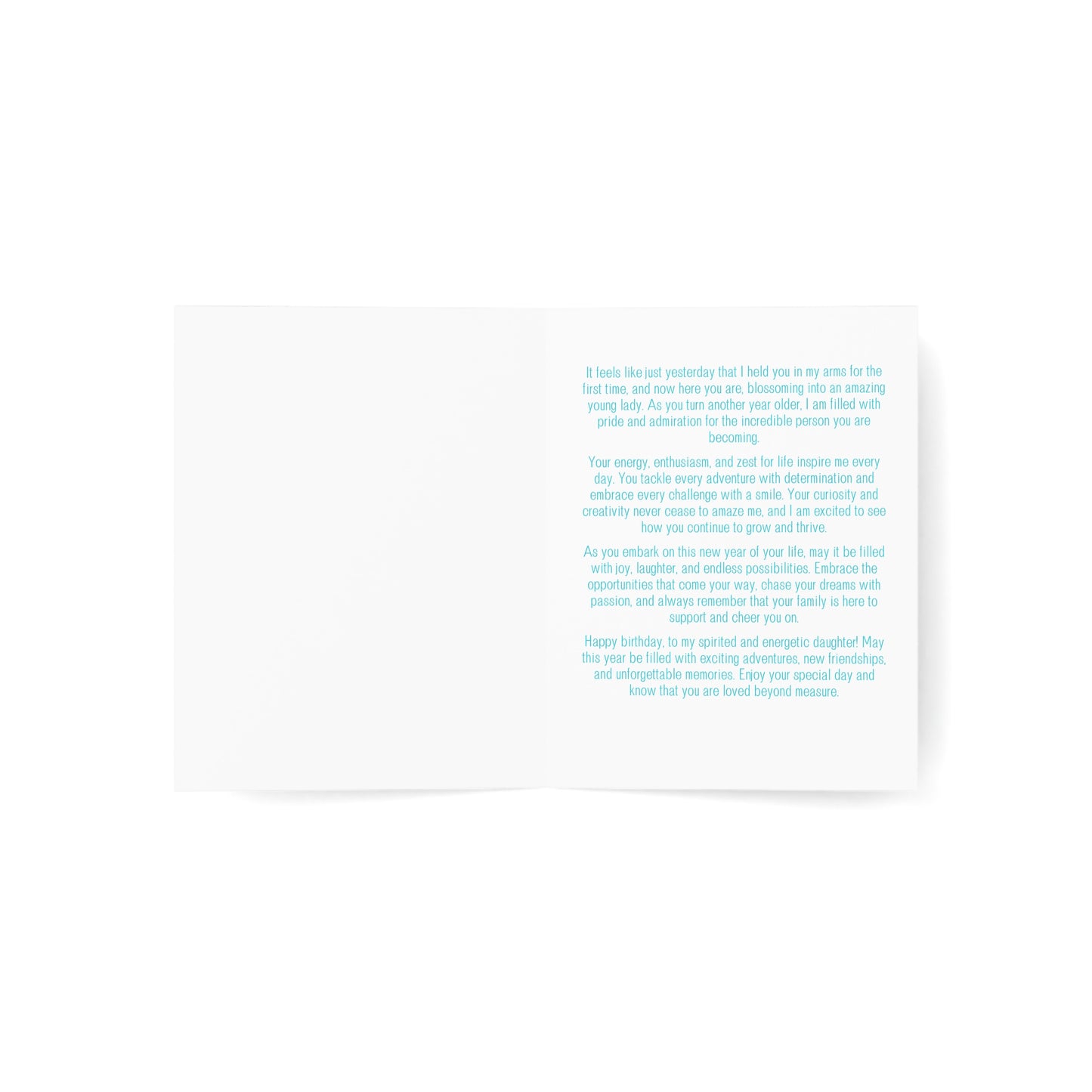 Happy Birthday, To My Spirited and Energetic Daughter