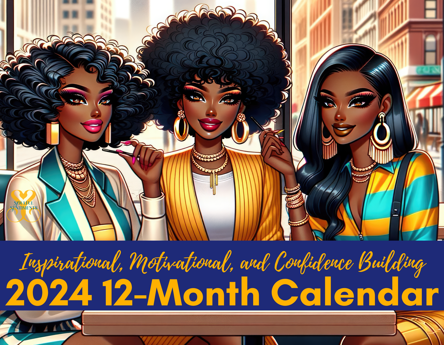 Inspirational, Motivational, and Confidence Building 2024 12-Month Wall Calendar