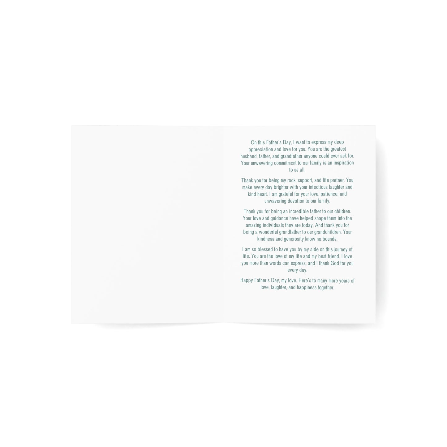 No Greater Husband, Father, Grandfather Than You