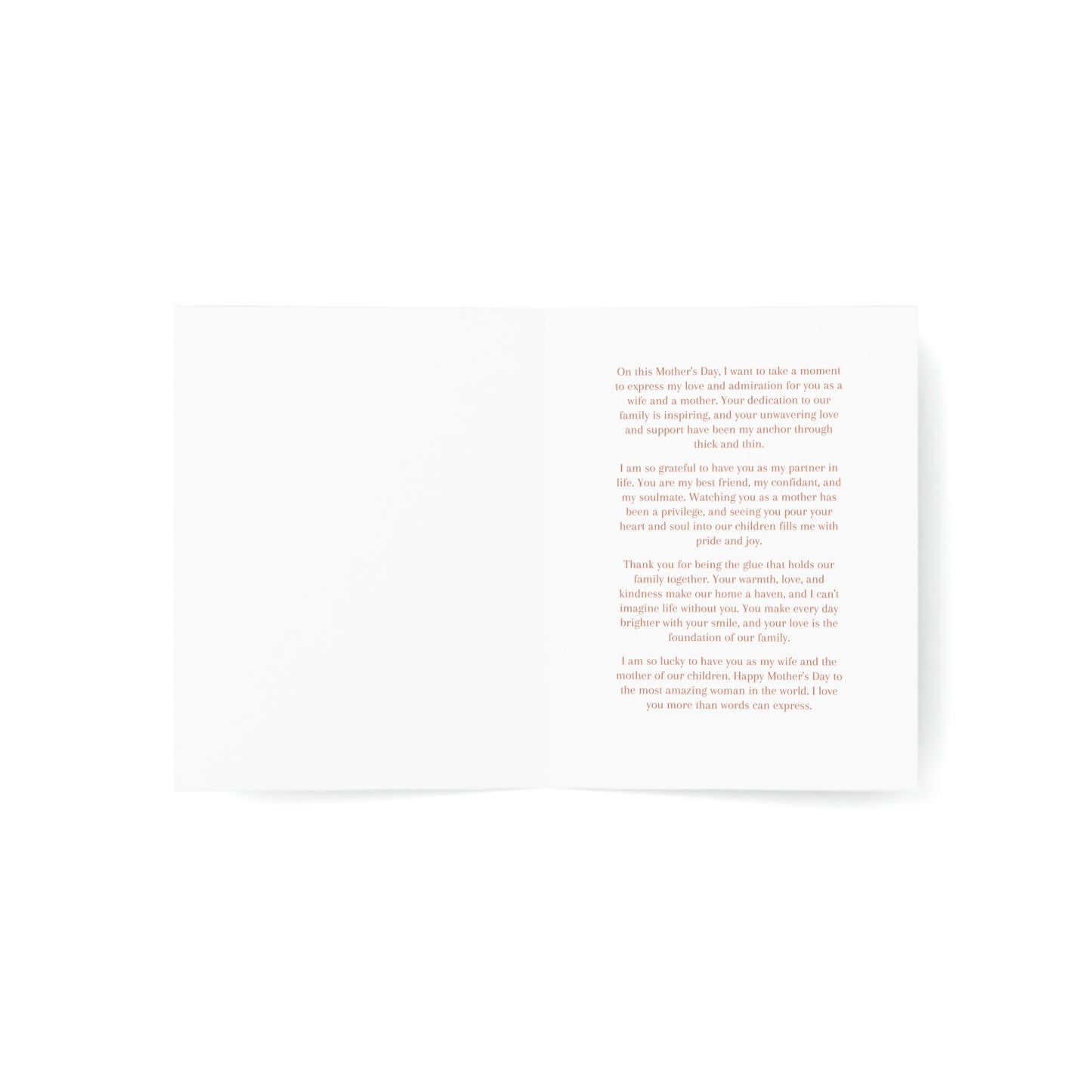 To My Wife On Mother's Day